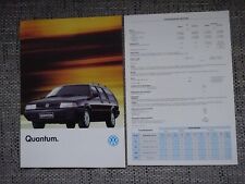 VW Quantum Brazil Prospekt + Spec Sheet Brochure 1995 Portuguese selten rare