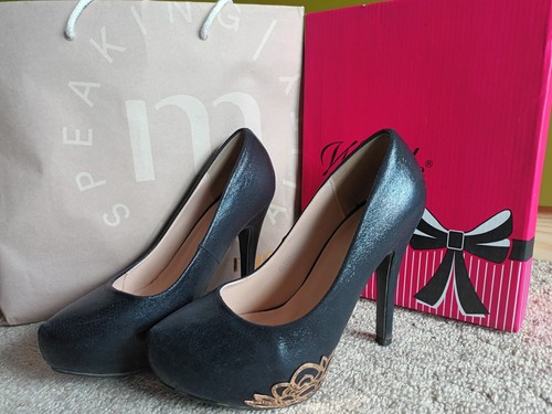 Pumps schuhe schwarz gold - schuhe,