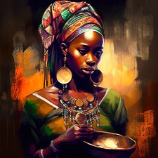 Deko Bild Afrikanische Frau Portrait Wandbild Afrika Wanddeko Wandfliese Kachel