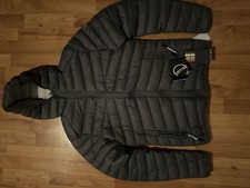 Daunenjacke, Grau-Weiß