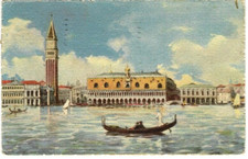 Ak Gondel vor Venedig Orig