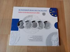 BRD 5x 10 Euro Münze Silber Gedenkmünzen Set 2012 Spiegelglanz Polierte Platte