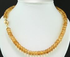 CITRIN COLLIER / KETTE 220 CARAT TRANSPARENT  925 SILBER WERT 1.700,00 EURO NEU