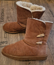 BEARPAW Winterstiefel. Gr. 41 braun Leder Lammfell  Wolle sehr guter Zustand
