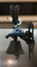 Eisen Glocke Türglocke Wandglocke Hausglocke Hängeglocke Gusseisen Seeadler Deko