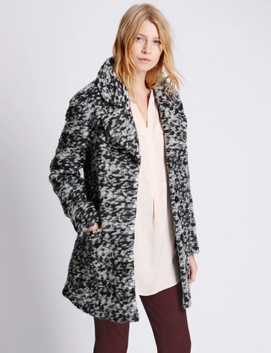 Wollmantel grobstrick - m&s,