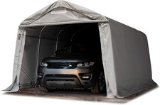 TOOLPORT Garagenzelt Carport 3,3 x 4,8 m in grau Unterstand Lagerzelt PVC 800 N