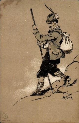 Präge künstler heyer - präge, ak