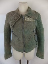 THE PEOPLE OF THE LABYRINTHS Jacke - 34 - XS - grün - mit Wolle - Rarität - TOP