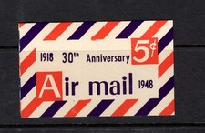 ein   alter  LUFTPOSTaufkleber