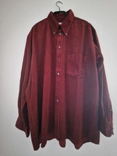 Cord Hemd XXL, Bordeaux Rot