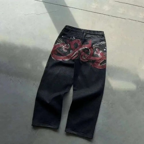 Herren baggy jeans stickerei - baggy,