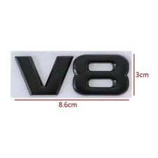 2x V8 Emblem Logo Metall Audi