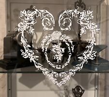 Shabby Wasserf.Aufkleber Tattoo Herz-Kranz Schnörkel Vintage Schrank  Spiegel