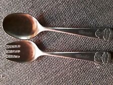 ? RETRO KINDERBESTECK VERSILBERT NAMENSGRAVUR "WENKE" 70ER JAHRE TAUFBESTECK