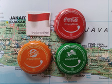 Coca Cola Indonesien Kronkorken - 3 Bottle Caps from Indonesia
