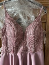 Extravagantes umwerfendes rosa Abendkleid Flower by Charm's Paris Gr M