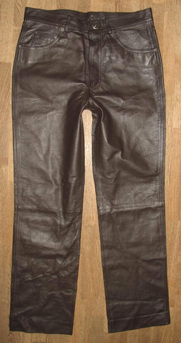 Offset lederjeans - /, /