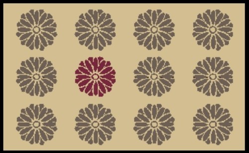 Fußmatte waschbar flowers - -,