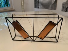 DDR Zeitungsständer Zeitungshalter, wandhängend, Schmiedeeisen Eisen 