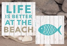 20+20 Servietten "LIFE IS Better at the BEACH + Cabana Fisch" maritim*Strand*ppd
