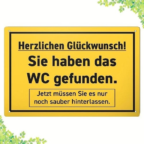 Blechschild sie haben das - sie,