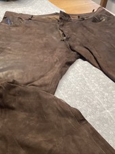 Hose Echt Leder Top Herren  50 braun Gebrauchsspuren  Materialbedingt Bilder