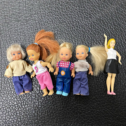 Mini puppen figuren lot set - mini-puppen, 5