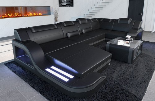 Leder couch sofa - leder, palermo