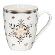 Kaffee-Teebecher Kaffeetasse Gold Becher Porzellan Tasse Weihnachtsbecher 360 ml