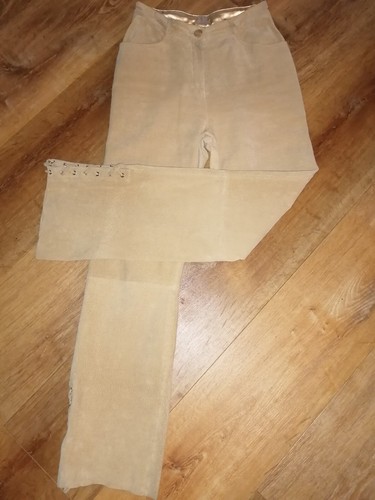 Wildleder hose mit schnürung - wildleder,