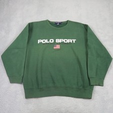 Vtg Ralph Lauren Sweater Herren Gr. XL Polo Sport Sweatshirt Pullover Crewneck