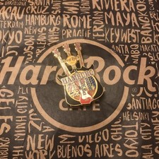 Hard Rock Cafe HRC HAMBURG CITY T GUITAR Lapel Pin NEW Neu Gitarre #1