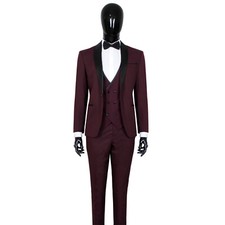 Slim Fit Satin Smoking mit