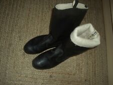 Stiefel Arbeitsschuhe weiches Leder DDR Gr. 25,5 schwarz gefüttert w. getragen