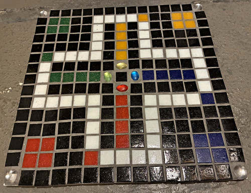 Glas mosaikfliese mensch - -,