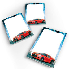 12 Mini-Notizblöcke Rennauto