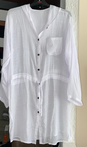 Strand kleid tunika - kleid, weiß