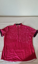LÖFFLER Fahrradtrikot Damen Kurzarm Pink/Rot Gr. 44 / XXL