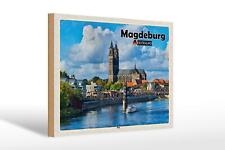 Holzschild Städte Magdeburg