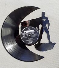 Hochwertige Vinyl LP Geschnitten Superman Deko Wanduhr Geschenkidee PopArt Comic