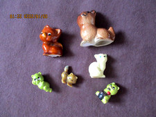 Konvolut 6 Tierfiguren Katzen und Bärchen  verschiedene Formen von 2 - 5,3 cm