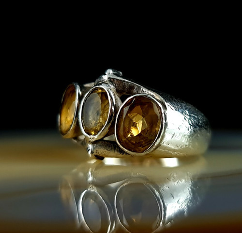 Ring silber topas - citrin, 19,8