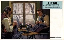 Künstler Ak Altenburg in Thüringen, Reklame, Titan Nähmaschine,... - 10994326