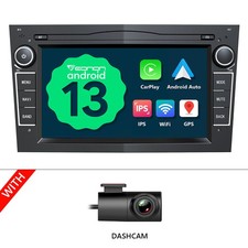 DVR+Android 13 Autoradio CarPlay GPS Navi WiFi RDS USB für Opel Zafira B Astra H