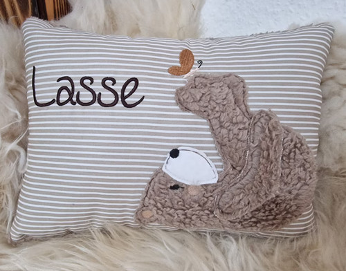 Kissen taufkissen bär - taufkissen,