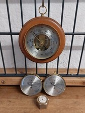Set Altes Barometer, Haar-Hygrometer, Thermometer