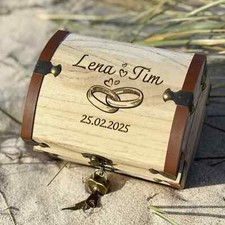 Schatztruhe zur Hochzeit mit Gravur