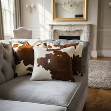 2 x Echt Rindsleder Haar auf