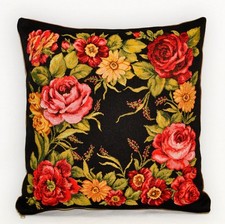 Dekokissen Kissenbezug Kissenhülle Sofakissen Gobelin Kissen Zierkissen Rosen